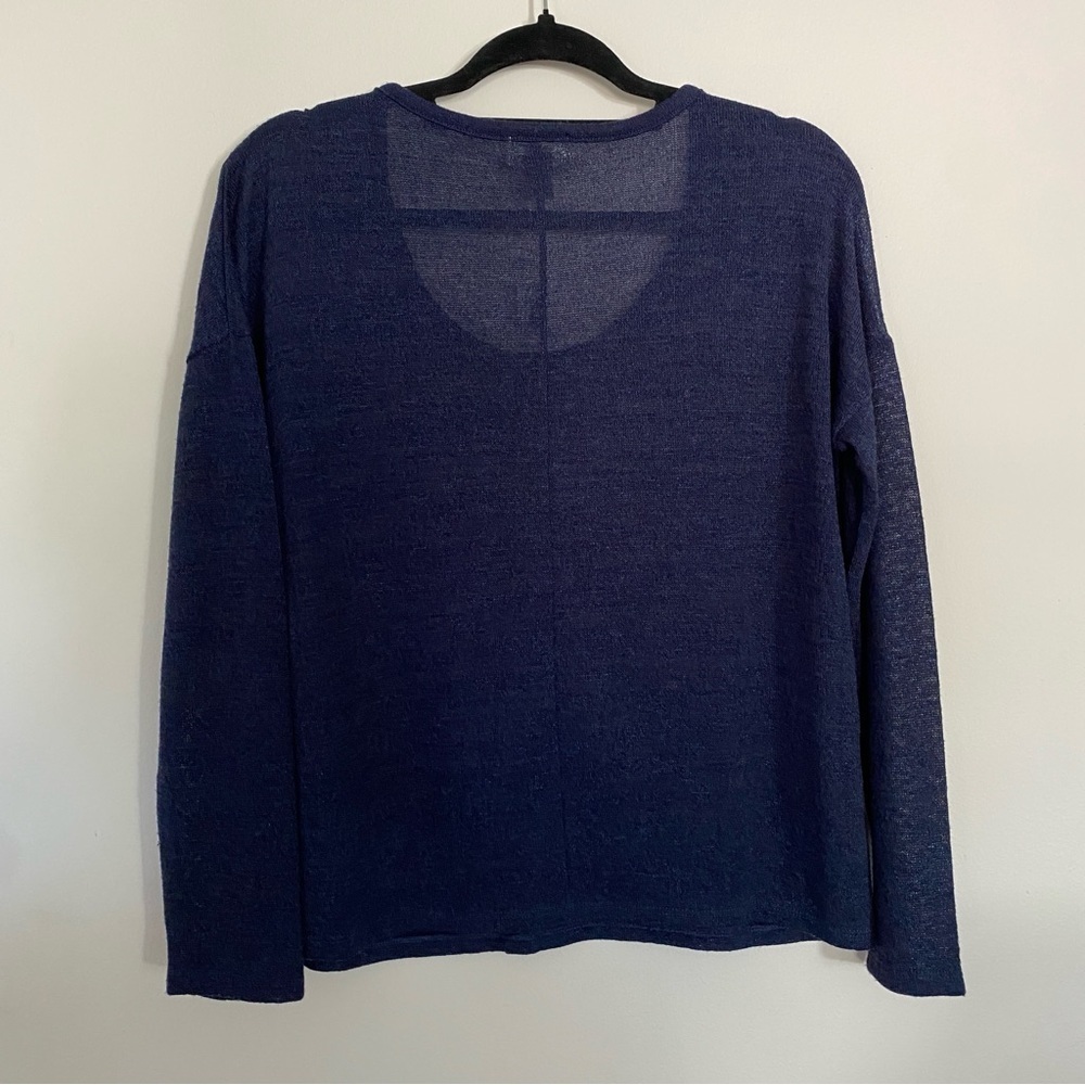 NWT Old Navy Navy Blue Scoop Neck Sweater Top - Picture 3 of 4